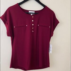 🆕 The Workshop Top. Burgundy. Sz M